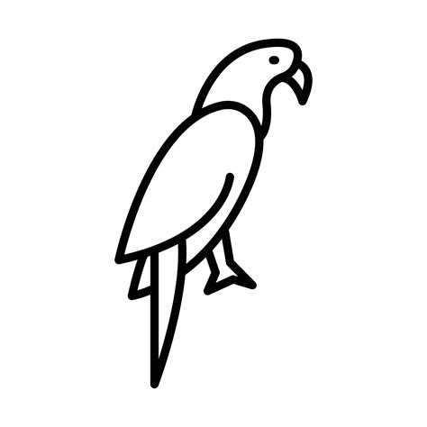 Parrot Outline Icon Animal Vector 5162589 Vector Art At Vecteezy