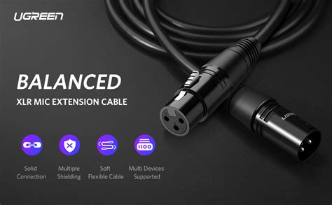 Ugreen Xlr Cable Microphone Xlr Male To Female Uk Electronics