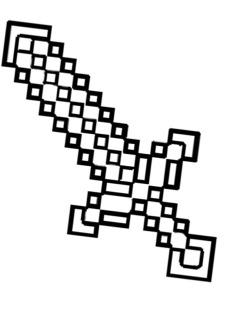 Desenho De Espada Minecraft Para Colorir Tudodesenhos Sketch Coloring Page Sexiz Pix