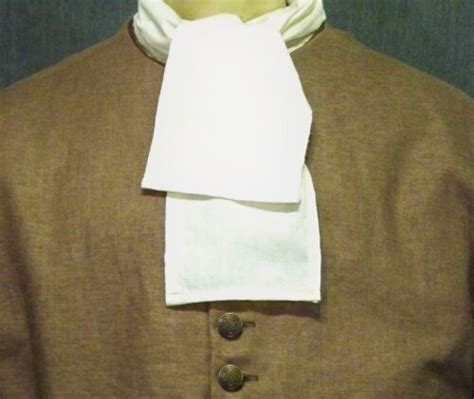 18th Century Neckcloth Neck Stock Cravat 17th Cotton Rev War Ecw