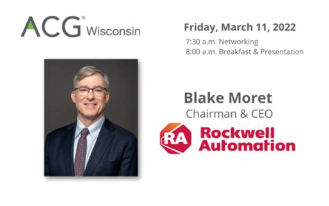 Acg Wi Blake Moret Ceo Rockwell Automation Acg Wisconsin