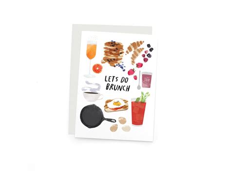 Lets Do Brunch A6 Single Greeting Cards Etsy
