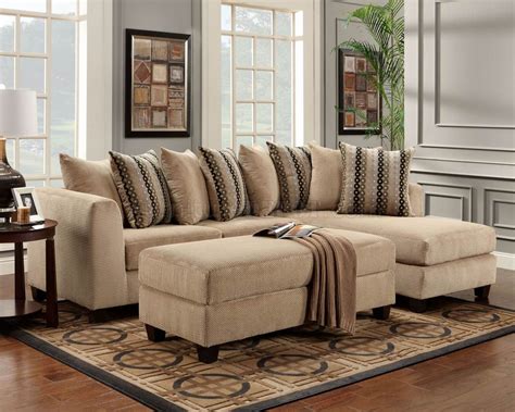 We believe in helping you find the product that is right for you. Beige Fabric Modern Elegant Sectional Sofa w/Optional Ottoman