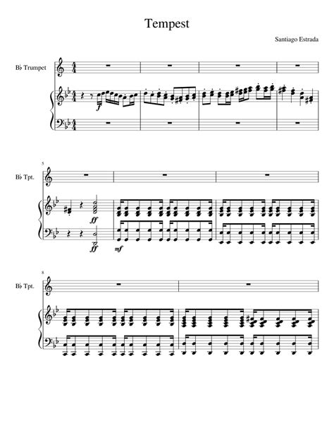 Tempest Sheet Music For Piano Trumpet Download Free In Pdf Or Midi