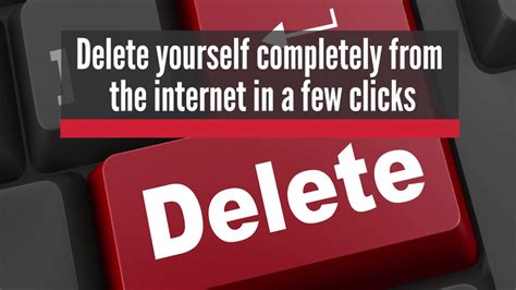 Here Is How To Delete Yourself Completely From The Internet Youtube