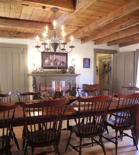Our site is full of primitive and colonial inspired homes, gardens, decorating and craft ideas, trash to treasure makeovers, crafting tutorials and more! Primitive dining room | Dining Rooms | Pinterest