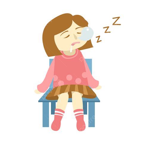 Sleepy Girl Illustration Png Vector Psd And Clipart With Transparent