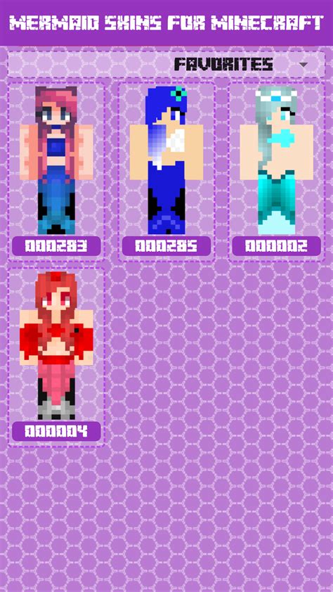 Mermaid Skins For Minecraft Peukappstore For Android