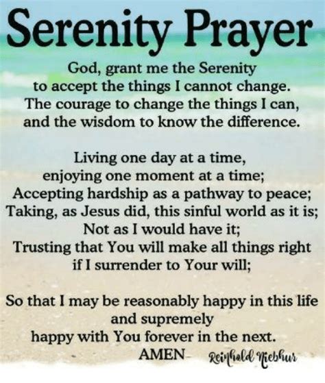 Serenity Prayer God Grant Me The Serenity To Accept The 17994932