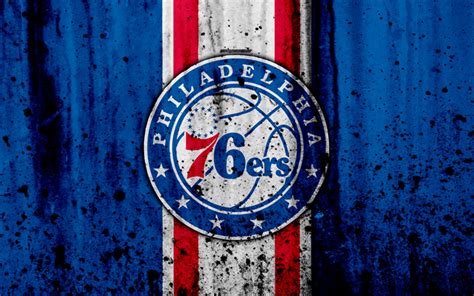 Download Wallpapers 4k Philadelphia 76ers Grunge Nba Basketball