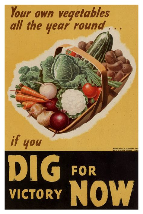 Dig For Victory Now World War Ii Propaganda Poster 12x18 Inch Ebay