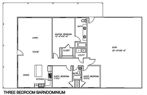 Example three bedroom floor plans. Top 20+ Metal Barndominium Floor Plans for Your Home!