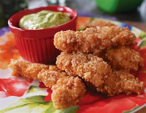 I just changed out flour for whole wheat. Recipe: The Pioneer Woman's Pork Rind Chicken Strips ...