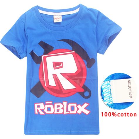 Roblox how to make t shirts free. Black Summer Kids Clothes Boys Funny T Shirt Roblox Cotton ...