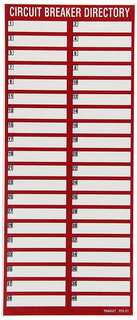 The electrical design for each a control system of a plc panel will normally use ac and dc power at different voltage levels. Circuit Breaker Label Template