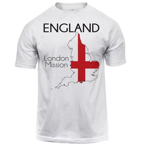 England London Map Mission Tee Shirt Mens