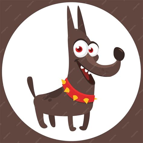 Premium Vector Cute Cartoon Funny Dog Vector Illustration