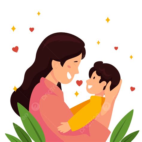 Mother Hugging Child Vector Hd Images Mother S Day Cartoon Vector