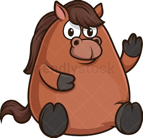 Fat Horse Cartoon