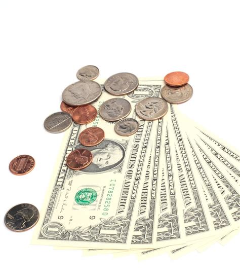 Money Us Dollars And Coins Stock Photo Image Of Economy Currency