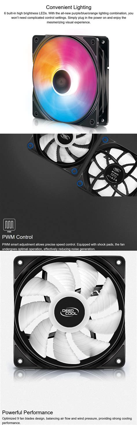 Buy Deepcool Rf 120 Fs Led Fan 120mm [dp Fled3 Rf120 Fs] Pc Case Gear Australia