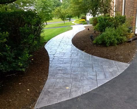 Whether you have a business and need to pay specific attention to expenses, you can't go. Stamped Concrete Walkway | Houzz