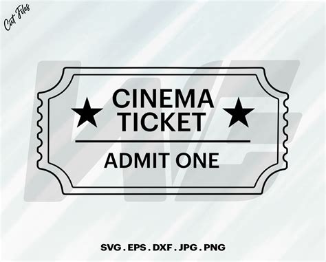 Cinema Ticket Svg Ticket Svg Ticket Clipart Cinema Ticket Etsy