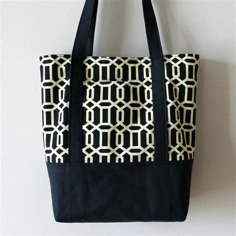 Lined Canvas Tote Tote Bags Sewing Tote Bag Pattern Tote Bag Tutorial