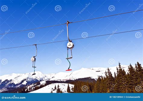 Picture Of The Mountain Lifts Stock Photo Image Of Resort Scene