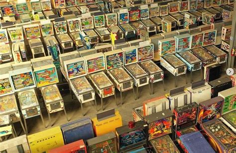 Drone Footage Of Countless Pinball Machines At The Pacific Pinball