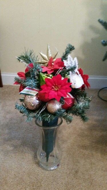 Don't let the idea of diy i lucked up on a great sale at joann's. Christmas Cemetery arrangement (With images) | Christmas ...