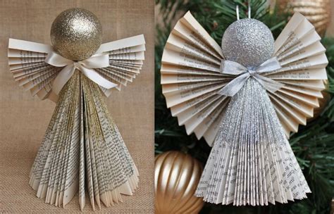 Une décoration graphique en orange et blanc. Faire des anges de Noël en pliage papier