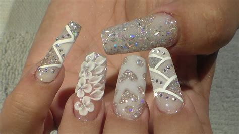 Wedding Bridal Nail Design Natos Nails Uñas Acrilicas Acrylic