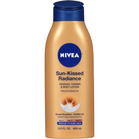 nivea sun kissed radiance medium to dark tanner and body lotion 13 5 fl oz fred meyer