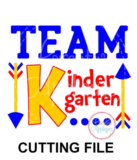 Download Team Kindergarten Cutting File SVG DXF EPS - Creative ...