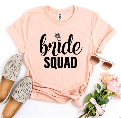 bride squad t shirt squad team bridesmaid shirts bridesmaid etsy