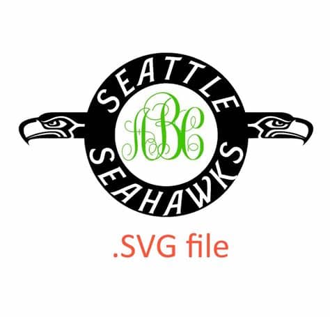 Free svg cut files to download. seattle seahawks monogram frame SVG Cutting by ...