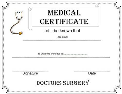 Australian Doctors Certificate Template Certificate Templates