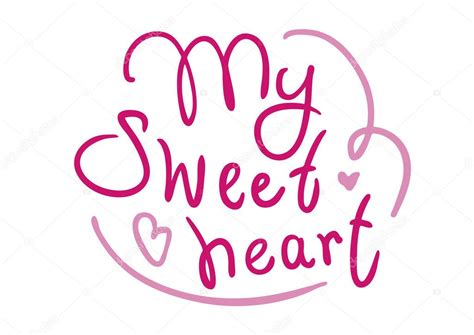 My Sweetheart Handwritten Greetings — Stock Vector © Canarino 10113122