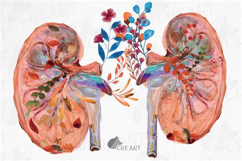 Autumn Blooming Anatomical Human Kidneys Med T Design Png 535629