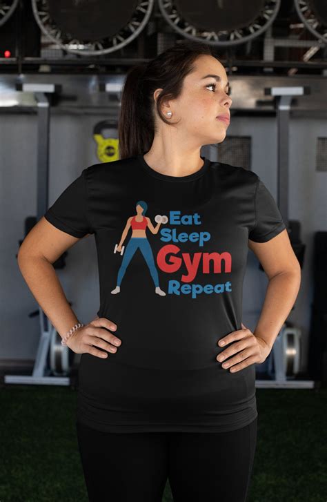 Eat Sleep Gym Repeat Tshirt T For Sport Lovers T Shirt Etsy In 2021 Gym Women Sports