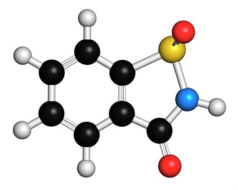 Saccharin Artificial Sweetener Molecule Photograph By Molekuulscience