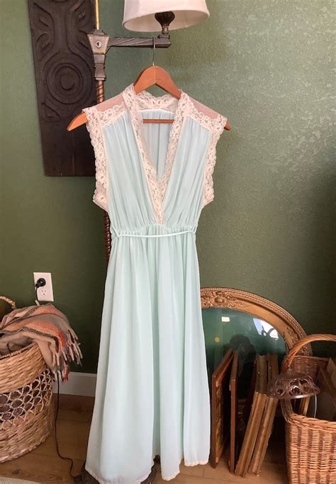 vintage nightgown sheer nylon gem