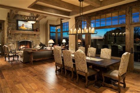 17 Brilliant Open Plan Dining Room Designs In Rustic Style Rustic