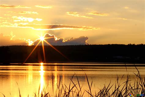 Sunset Desktop Wallpaper Image Sunny Evening On The Lake Images Sunset