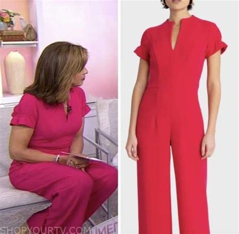 the today show september 2022 hoda kotb s pink puff sleeve jumpsuit in 2022 jumpsuit with