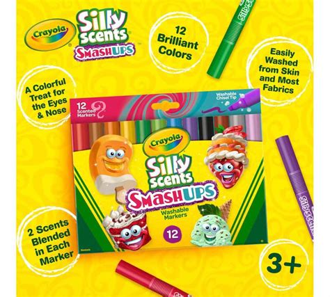 Silly Scents Smash Ups Chisel Washable Markers Crayola
