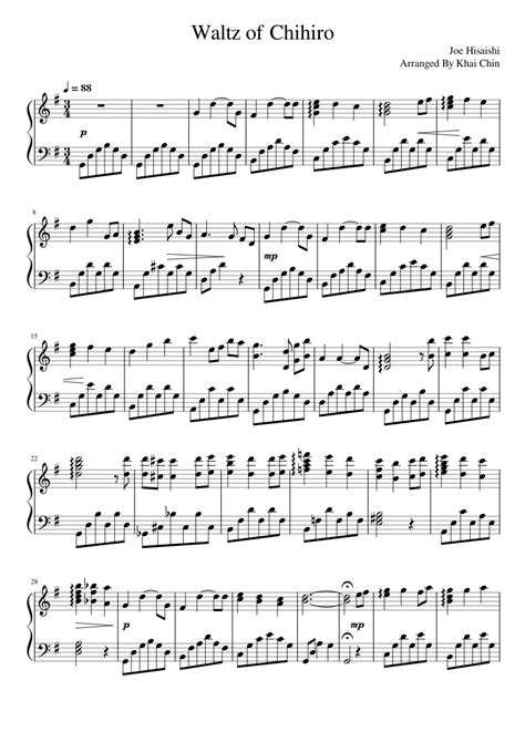 Waltz Of Chihiro Reprise Spirited Away Piano Tutorial