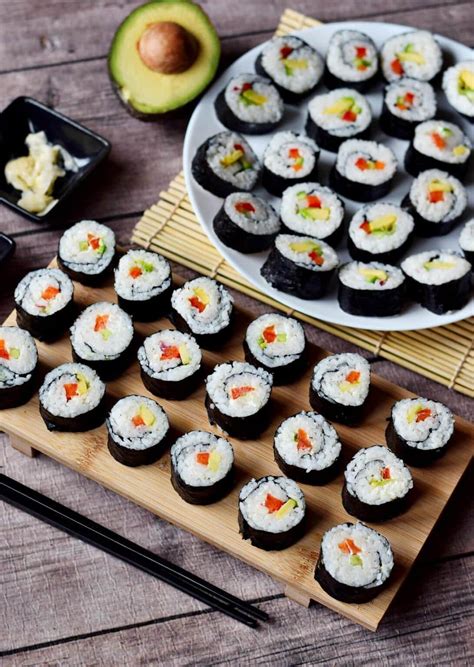 Vegan Sushi Recipe Veggie Rolls Elavegan