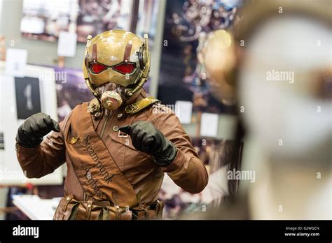 hanover germany 04th june 2016 a woman dressed as a steampunk version of the marvel
